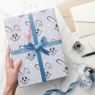 Moppige Konijnen Op Stippen Cadeaupapier