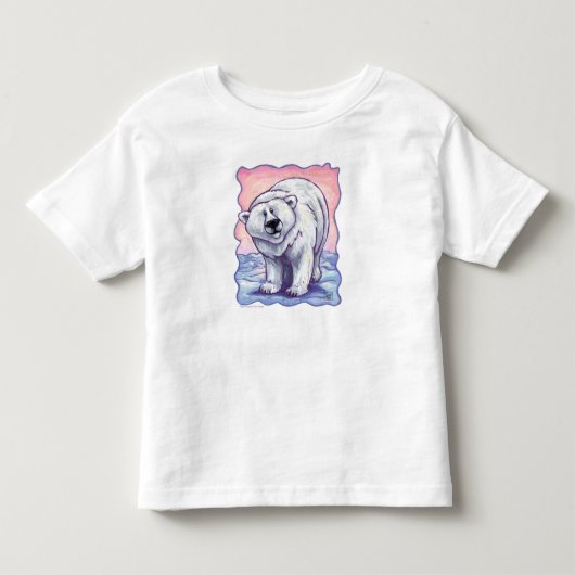 Moppige kop- en staartijsbeer T-shirts (Voorkant)