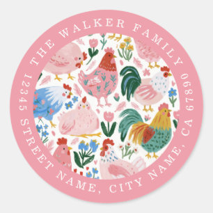 Moppige Kuikens Ronde Stickers