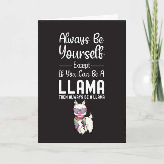 Moppige Lama Kaarten Grappige Humor Alpaca Dier (Voorkant)