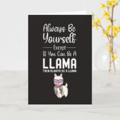 Moppige Lama Kaarten Grappige Humor Alpaca Dier (Gele Bloem)
