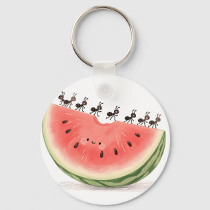 Moppige Mieren Watermeloenschijf Sleutelhanger