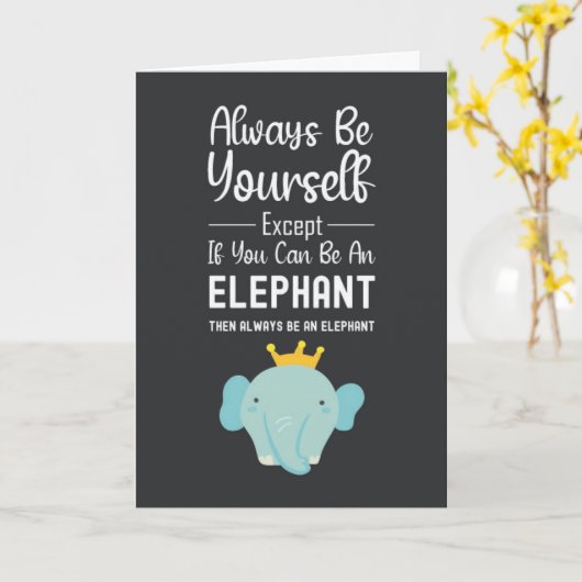 Moppige Olifant Liefhebber Kaarten Grappige Dieren (Gele Bloem)