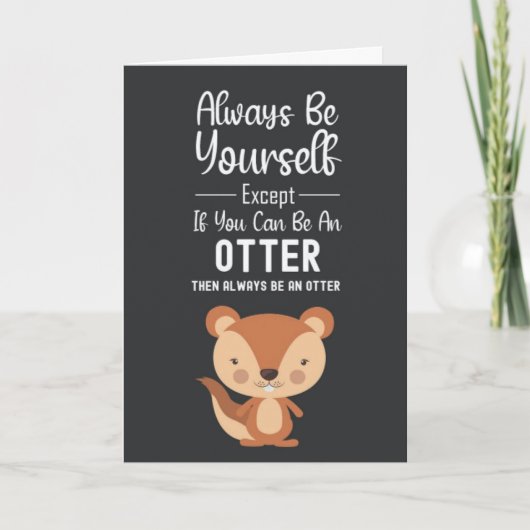 Moppige Otter Kaarten Humor Grappig Dier Grappig (Voorkant)