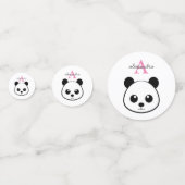 Moppige Pandabeer Aangepast Monogram Confetti – Fe (Voorkanten)