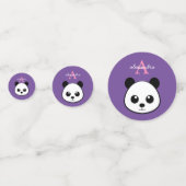 Moppige Pandabeer Aangepast Monogram Confetti – Fe (Achterkanten)