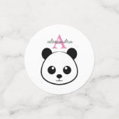 Moppige Pandabeer Aangepast Monogram Confetti – Fe (Kleine voorkant)