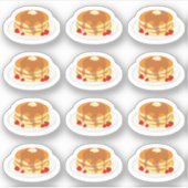 Moppige Pannenkoeken Stapel Ontbijt Eten Bujo Plan Sticker (Voorkant)