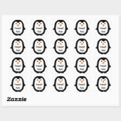 Moppige Pinguïn Berichtstickers Vierkante Sticker (Vel)