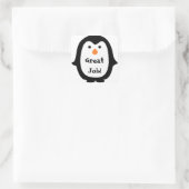 Moppige Pinguïn Berichtstickers Vierkante Sticker (Tas)