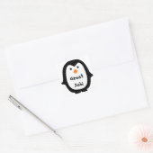 Moppige Pinguïn Berichtstickers Vierkante Sticker (Envelop)