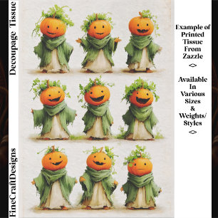 Moppige Pompoen Mensen, Halloween Set FK7 Decoupag Tissuepapier