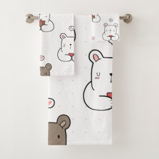 Moppige Puppies Dieren Illustratie Bad Handdoek