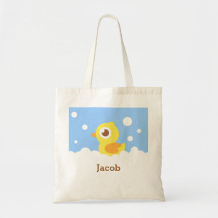 Moppige Rubber Eendje Bubbles Kinder Naam Boodscha Tote Bag