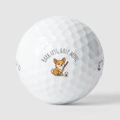 Moppige Schattige Corgi 'Minder Blaren, Meer Golfe Golfballen (Voorkant)