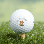 Moppige Schattige Corgi 'Minder Blaren, Meer Golfe Golfballen (Insitu Shirt)