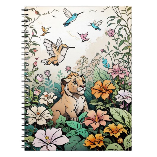 Moppige Tekenfilm Dieren Kinderen Notitieboek | Le (Voorkant)