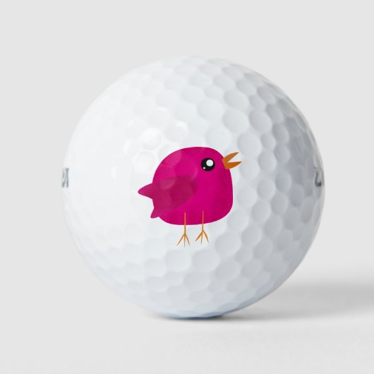 Moppige vogeltje voor kids golfballen (Voorkant)