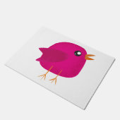 Moppige vogeltje voor kinderen deurmat (Schuin)