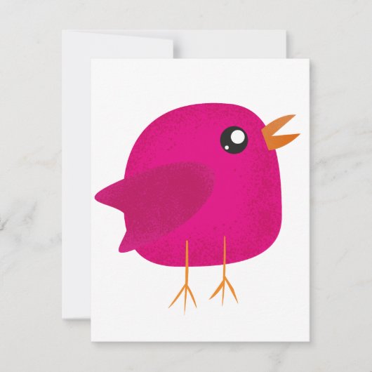 Moppige vogeltje voor kinderen feestdagenkaart (Voorkant)