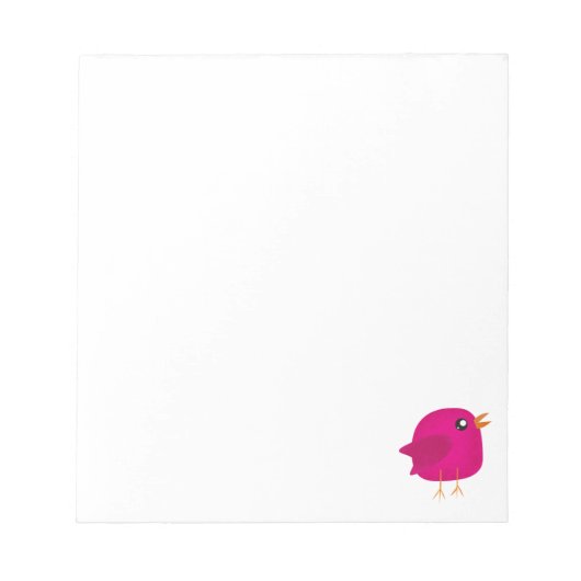 Moppige vogeltje voor kinderen notitieblok (Voorkant)