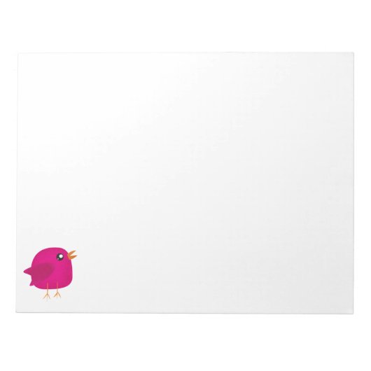Moppige vogeltje voor kinderen notitieblok (Voorkant)