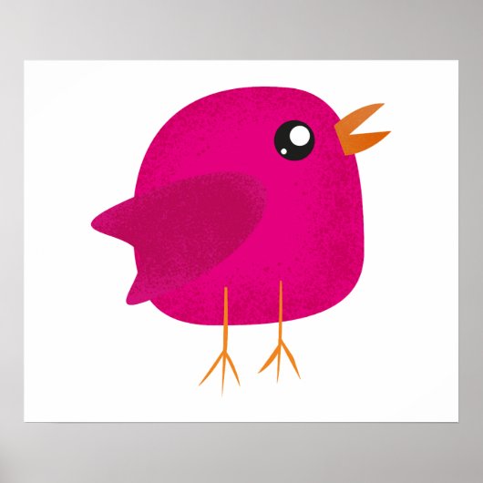 Moppige vogeltje voor kinderen poster (Voorkant)