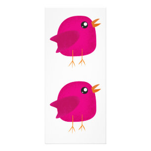 Moppige vogeltje voor kinderen reclamekaart