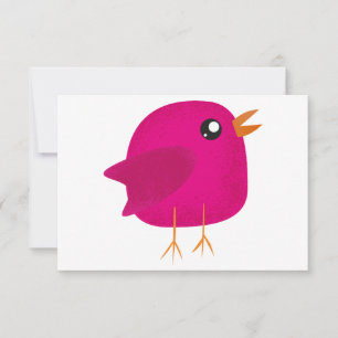 Moppige vogeltje voor kinderen save the date