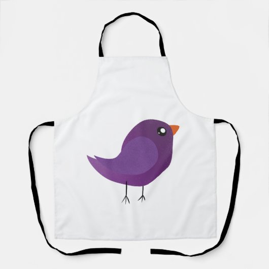 Moppige vogeltje voor kinderen schort (Voorkant)
