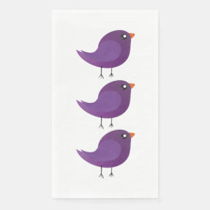 Moppige vogeltje voor kinderen servet