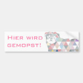 Mops Aufkleber Bumpersticker (Voorkant)