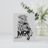 Mops aus Buchstaben Briefkaart (Staand voorkant)