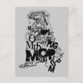 Mops aus Buchstaben Briefkaart (Voorkant)