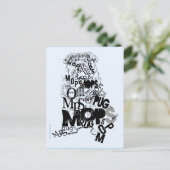 Mops aus Buchstaben Briefkaart (Staand voorkant)