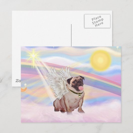 Mops Briefkaart (Voorkant / Achterkant)