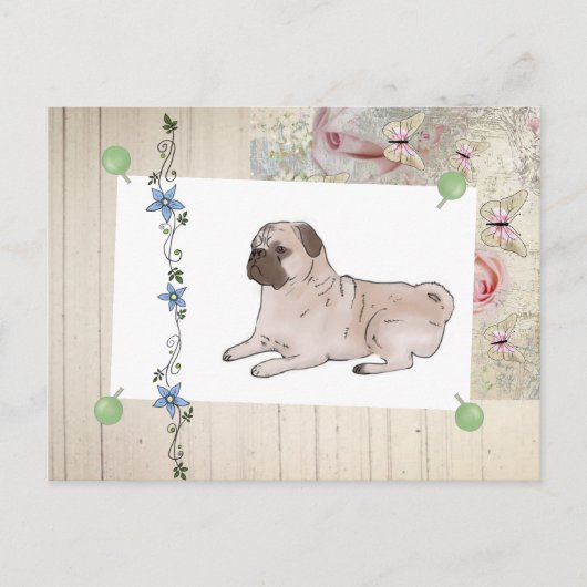  Mops Briefkaart (Voorkant)