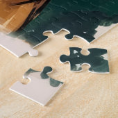 Mops die de Kerstkranshoed eet Legpuzzel (Zijkant)