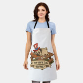 Mops die een dutje doen  schort (Gedragen)