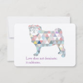 Mops Einladungen Kaart (Voorkant)