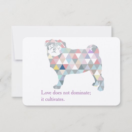 Mops Einladungen Kaart (Voorkant)