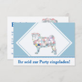 Mops Einladungen Kaart (Voorkant / Achterkant)