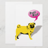 Mops Fidel Briefpapier (Voorkant / Achterkant)