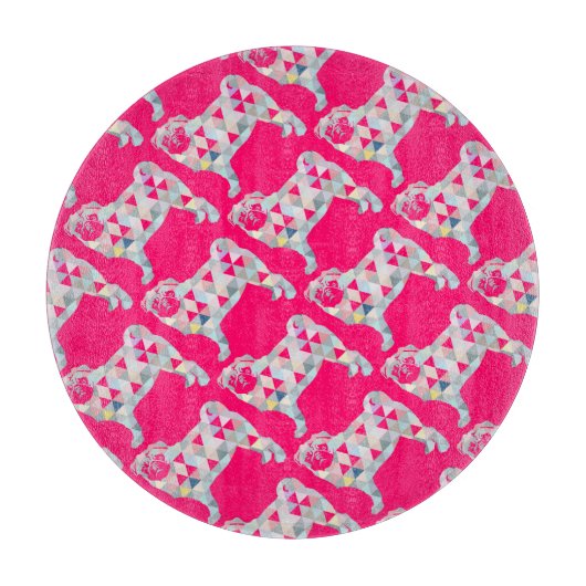 Mops-hals-uitsnijdbord Snijplank (Voorkant)