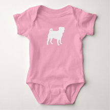 Mops Hond Baby Shower Roze Puppy Meisje