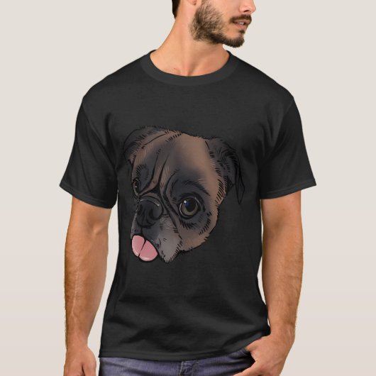 Mops Hond T-shirt (Voorkant)