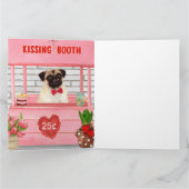 Mops hond Valentijnsdag Kusstand Kaart (Binnen)
