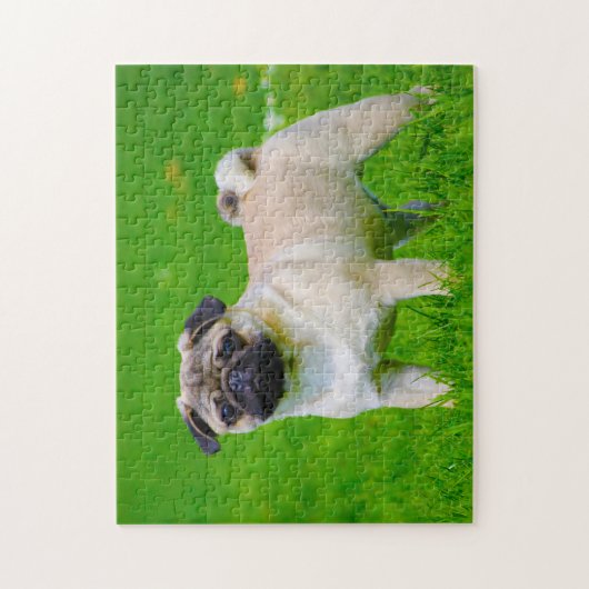 Mops-honden. Legpuzzel (Verticaal)