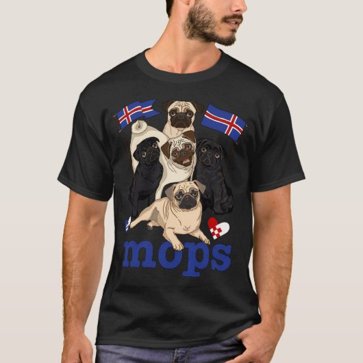 MOPS! (IJslandse versie!) T-shirt (Voorkant)