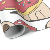 Mops in Donut Cadeaupapier (Rol Hoek)